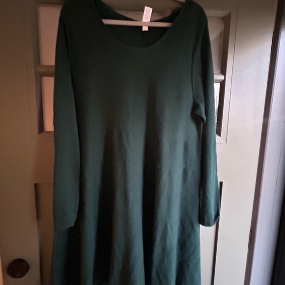 J.Jill Knit Fit & Flare Sweater Dress | XL | Evergreen - Picture 2 of 3